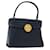 Sac à main vintage en cuir Valentino Garavani Bleu Marine  - vue 1