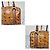 Borsa Boston con tasca frontale in tela rivestita e pelle MCM Visetos Cognac/Marrone - vista 6
