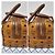 Borsa Boston con tasca frontale in tela rivestita e pelle MCM Visetos Cognac/Marrone - vista 7