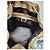 Borsa a secchiello in pelle Visetos MCM beige con coulisse - vista 5