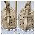 Borsa a secchiello in pelle Visetos MCM beige con coulisse - vista 7
