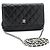 Wallet On Chain CHANEL Borsa a Catena Classica Nera WOC in Pelle di Agnello Nero - vista 2