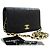 CHANEL Piccola Borsa a Spalla con Catena in Pelle Trapuntata Nera Nero