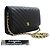 Wallet On Chain Borsa a catena WOC in pelle di vitello V-Stitch di CHANEL Nero