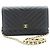 Wallet On Chain Borsa a catena WOC in pelle di vitello V-Stitch di CHANEL Nero - vista 2