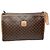 Triomphe Céline Clutch in pelle monogramma vintage Celine marrone