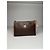 Triomphe Céline Clutch in pelle monogramma vintage Celine marrone - vista 4