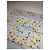 Sciarpa floreale vintage Balmain azzurro chiaro giallo bianco Turchese - vista 6