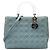 Dior Blau Große Denim Cannage Tasche mit Acrylgriffen Lady Dior Hellblau