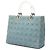 Dior Blau Große Denim Cannage Tasche mit Acrylgriffen Lady Dior Hellblau - Ansicht 2