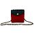 Bolsa de ombro de corrente em satin matelassé vintage da Chanel com marca Coco Preto Vermelho