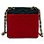 Bolsa de ombro de corrente em satin matelassé vintage da Chanel com marca Coco Preto Vermelho - vista 3