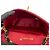 Bolsa de ombro de corrente em satin matelassé vintage da Chanel com marca Coco Preto Vermelho - vista 9