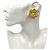 Orecchini a clip vintage Chanel con motivo Coco Mark D'oro