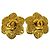 Orecchini a clip vintage Chanel con motivo Coco Mark D'oro - vista 4