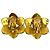 Orecchini a clip vintage Chanel con motivo Coco Mark D'oro - vista 6