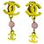 Orecchini a clip con motivo Coco Mark di Chanel Rosa D'oro Giallo - vista 3