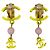 Orecchini a clip con motivo Coco Mark di Chanel Rosa D'oro Giallo - vista 4
