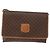 Céline Celine Vintage Macadam Schultertasche aus Canvas Klein Braun