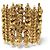 BRACCIALE VINTAGE AURELIE BIDERMANN MANICOTTO EPI 16,5 CM IN METALLO DORATO D'oro - vista 2