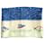 Louis Vuitton Blue silk scarf  ref.2600714