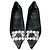 Ballerine modello Efflorescence di Roger Vivier in satin e pelle nera Nero