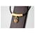 Pulsera Hermès con charm de corazón y candado en metal dorado Negro  - vista 3