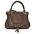 Borsa a sella Chloé Marcie nubuck grigio azzurro Blu chiaro