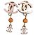 Orecchini a clip con motivo Coco Mark di Chanel Rosa D'oro Arancione - vista 3
