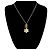 Collana in perle finte con motivo floreale Coco Mark di Chanel Rosa D'oro