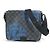 Borsa a tracolla District PM Damier Graphite di Louis Vuitton Nero Blu