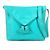 Borsa a Spalla Pochette Pompon con Frange Hermès Turchese