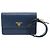 Prada 1BP016 Mini Borsa a Spalla in Pelle Blu