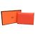 Tarjetero Calvi Duo de cuero Epsom de Hermès en naranja - vista 2
