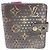 Billetera compacta con cremallera perforada Monogram Louis Vuitton Rosa Fucsia Monograma