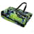 Bolso tote Prada Tessuto con logo triangular Negro Azul Verde claro  - vista 2