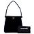 Mini borsa a mano Chanel Coco Mark in velluto blu navy - vista 10