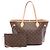 Louis Vuitton Neverfull MM Tote Bag Braun Monogramm