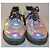Scarpe stringate iridescenti Alexander McQueen ecopelle 37 IT Multicolore - vista 3