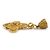 Spilla Chanel Coco Mark Bell in metallo dorato D'oro - vista 3