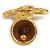 Spilla Chanel Coco Mark Bell in metallo dorato D'oro - vista 4