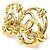 Timeless Orecchini a clip in metallo dorato Chanel Coco Mark D'oro - vista 3