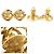 Timeless Orecchini a clip in metallo dorato Chanel Coco Mark D'oro - vista 5