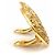 Orecchini a clip in metallo dorato Chanel Coco Mark D'oro - vista 2