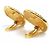 Orecchini a clip in metallo dorato Chanel Coco Mark D'oro - vista 3