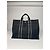 Vintage Hermès Canvas Tote Bag Schwarz Grau - Ansicht 6