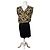 Abito midi in seta vintage Alexander Wang nero e oro L