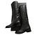 Cambon Botas de montar Chanel negras de cuero nuevas talla 36 Negro
