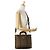 Borsa Prada con placca logo triangolare in khaki e marrone Cachi - vista 15