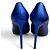 Saint Laurent Metallic blaue Peeptoe-Pumps Metallisch - Ansicht 11